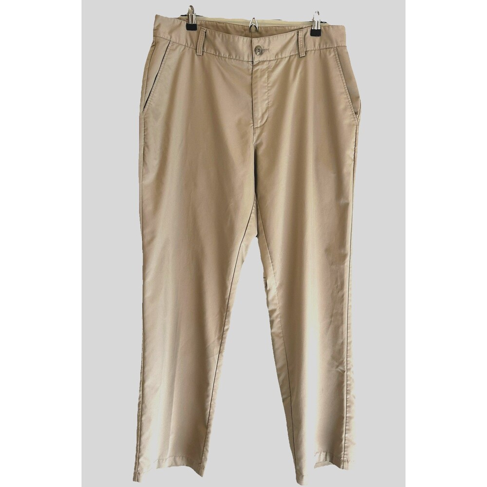 Adidas Climalite Golf Pants Mens 34 x 32  Khaki Tan Performance Casual